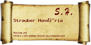 Strauber Honória névjegykártya
